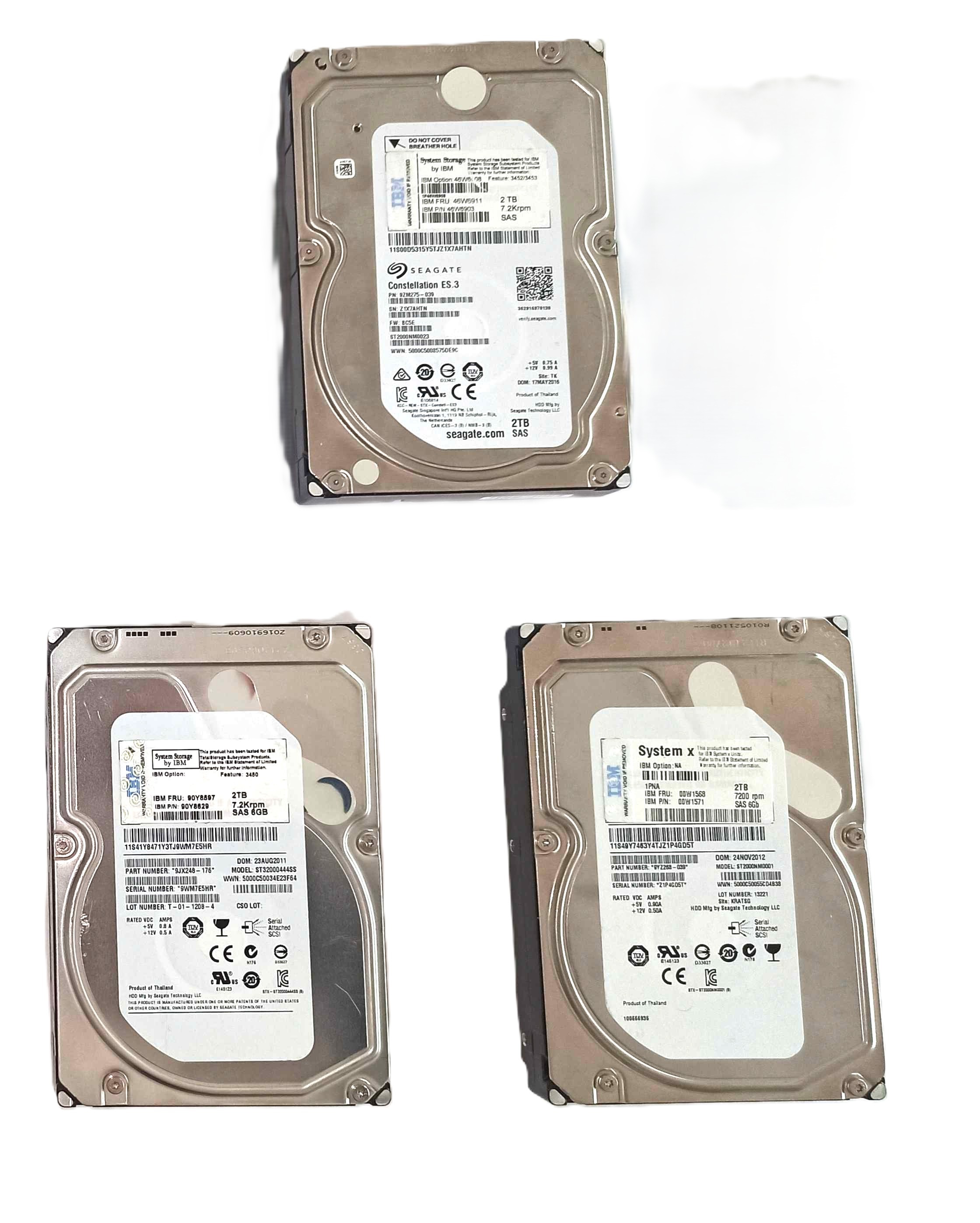 IBM System 2TB 7.2K 6G SAS HDD/ 9JX248-176,9YZ268-039,9ZM275-039